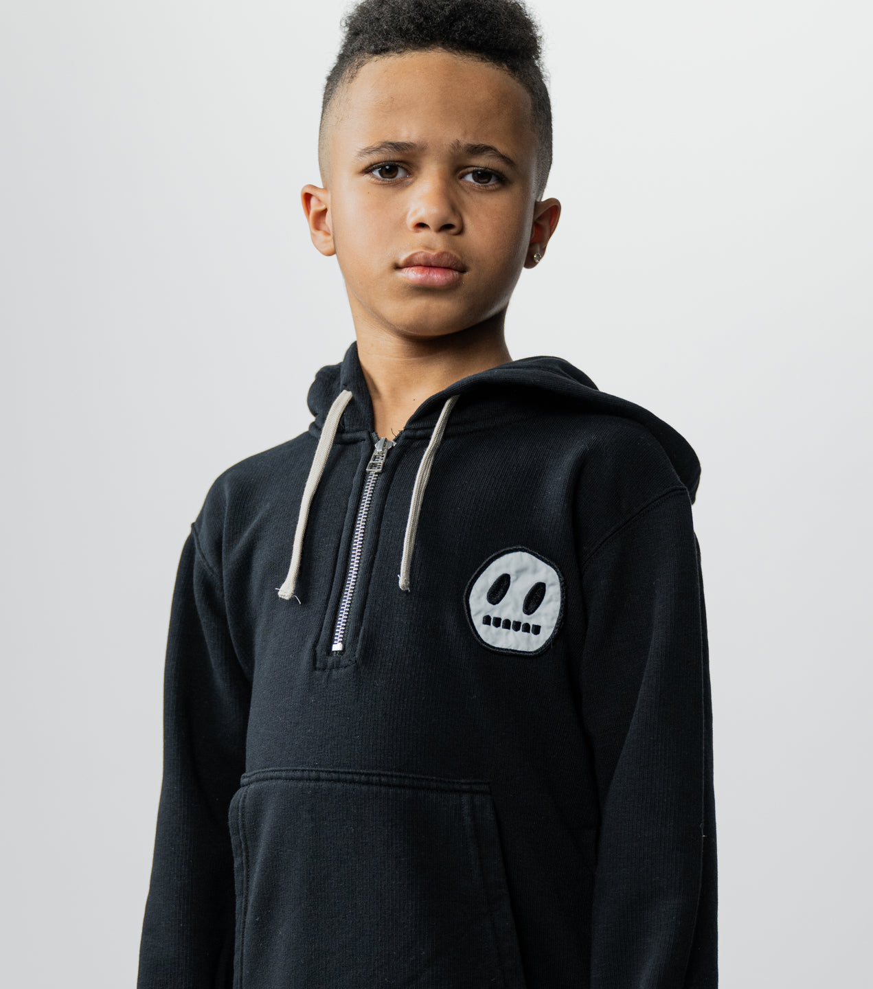 Unisex | 1/2 Zip Hoodie | Black