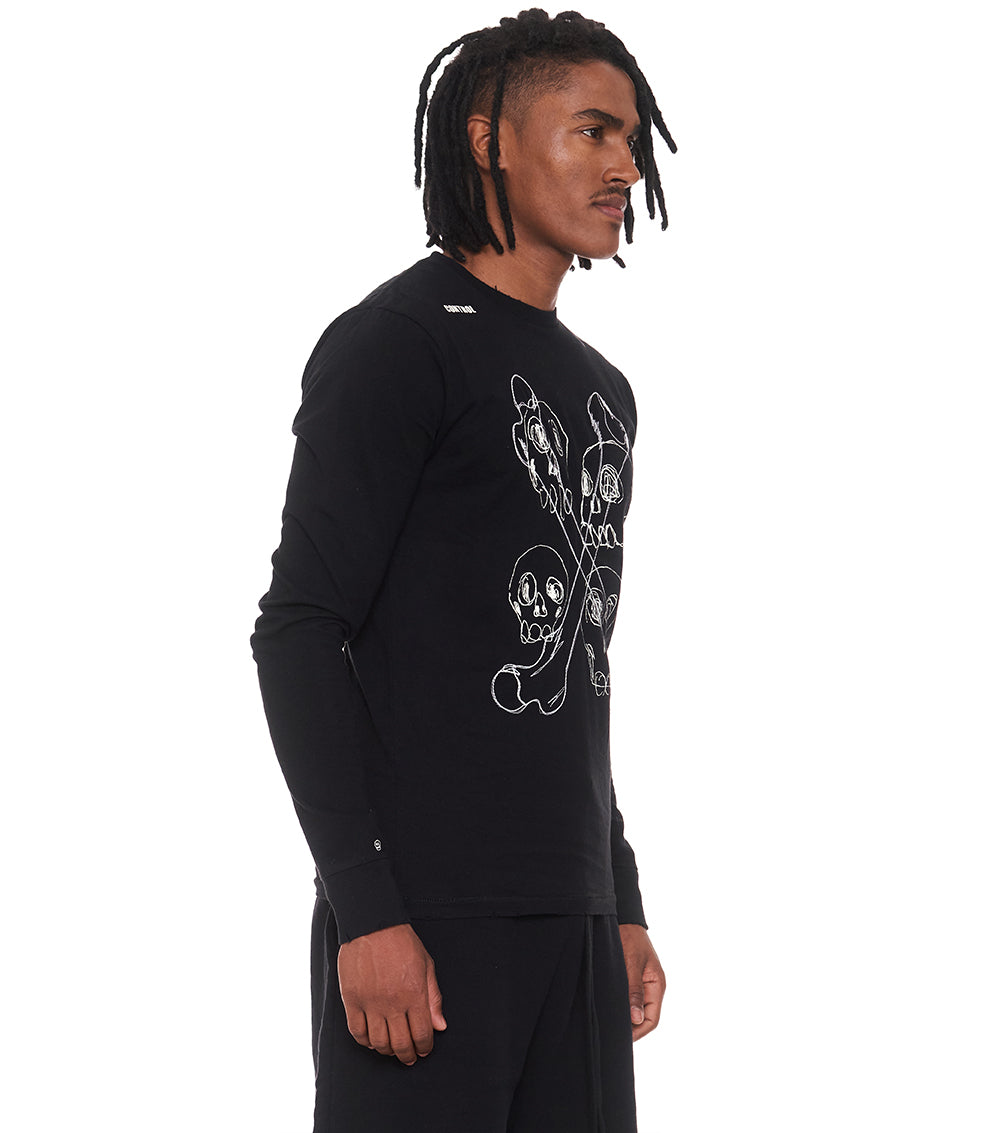 Men | Multi Skull Shirt | Black