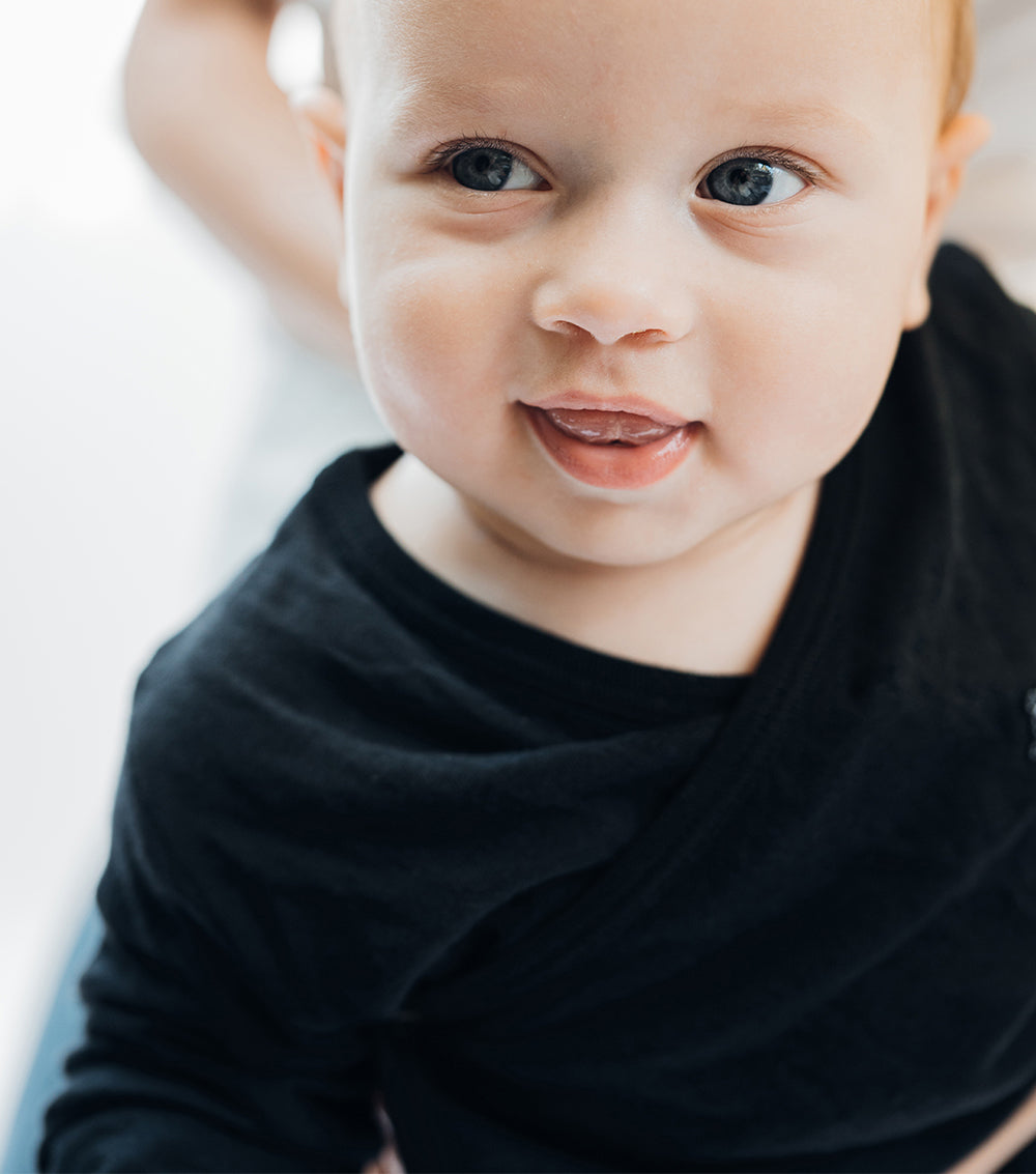 Newborn | Soft Envelope Onesie | Black