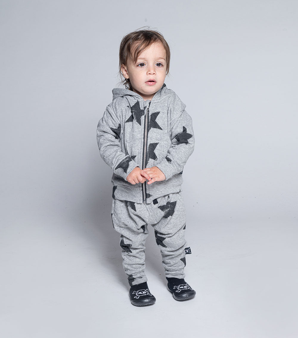 Newborn | Star Zip Hoodie | Black