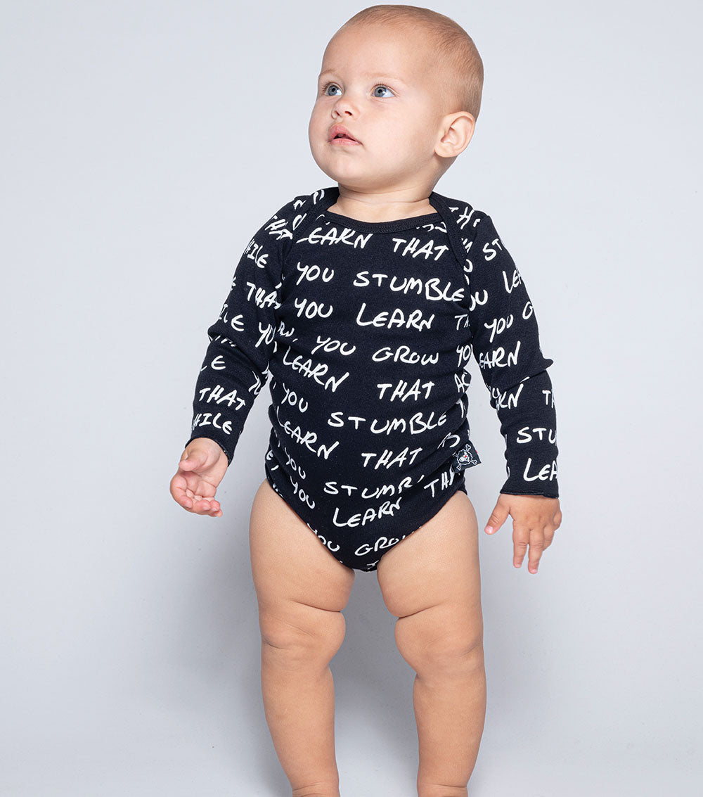 Newborn | Growth Onesie | Black