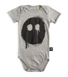 Newborn | Melting Mask Onesie | Heather Grey (V2)