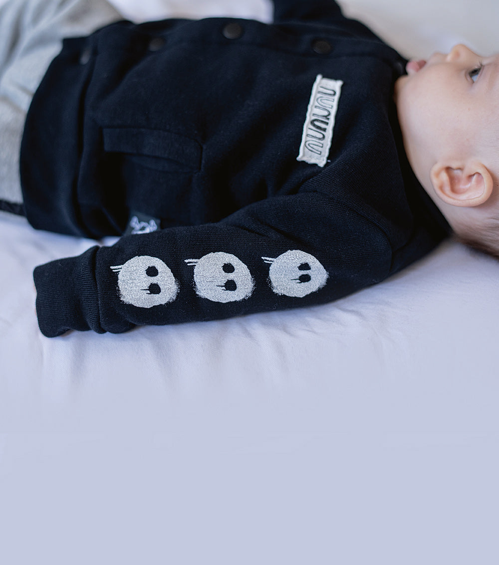 Newborn | Melting Masks Cardigan | Black