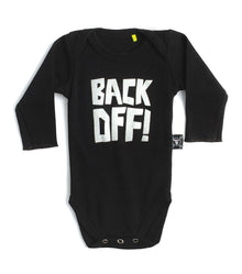 Newborn | Back Off! Onesie | Black