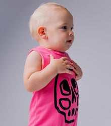 Unisex | Silou Skull Tank Overall | Hot Pink