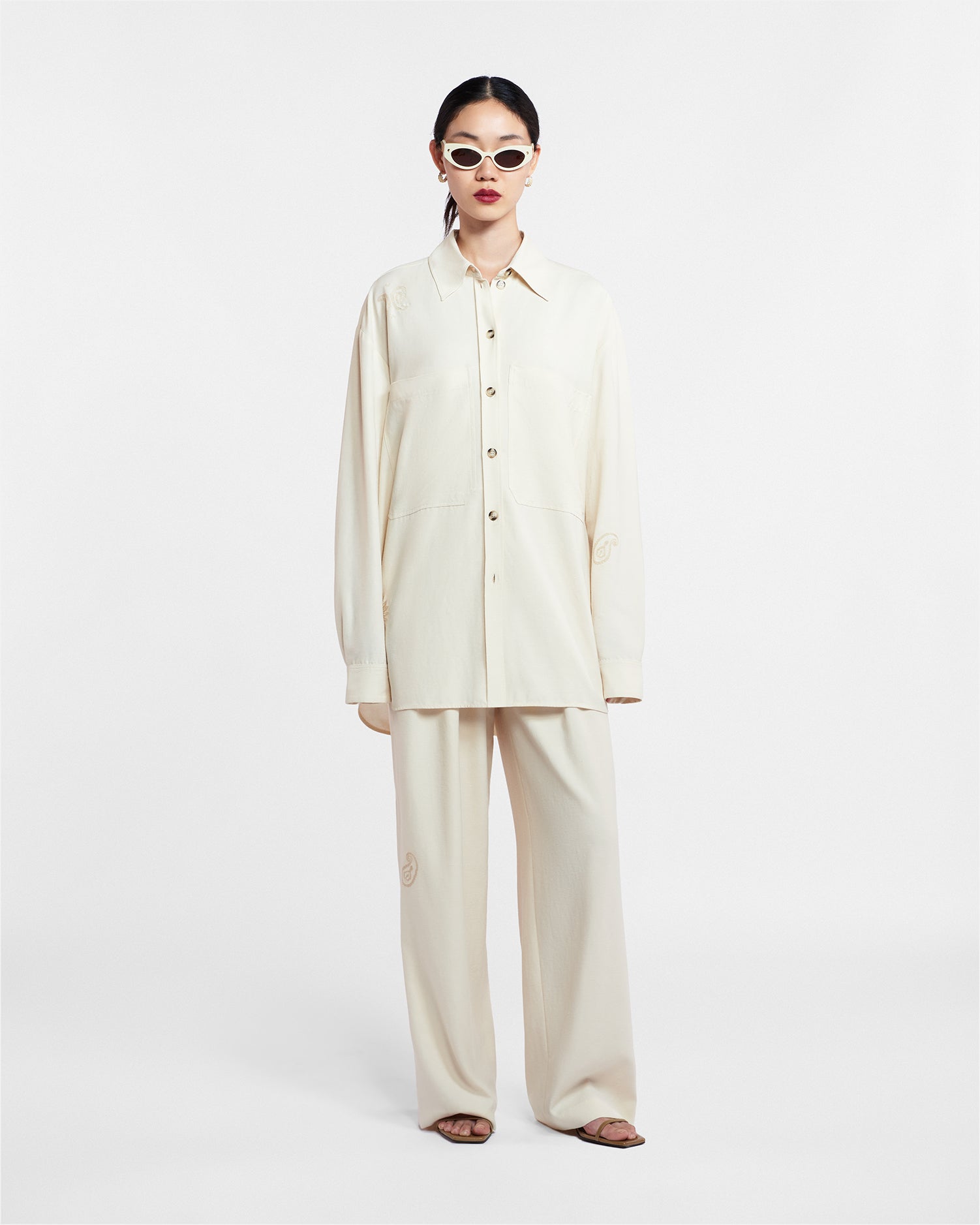 Womens | Fabian Long-Sleeve Shirt | Creme