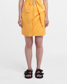 Womens | Keona Linen Wrap Skirt | Orange Pf23