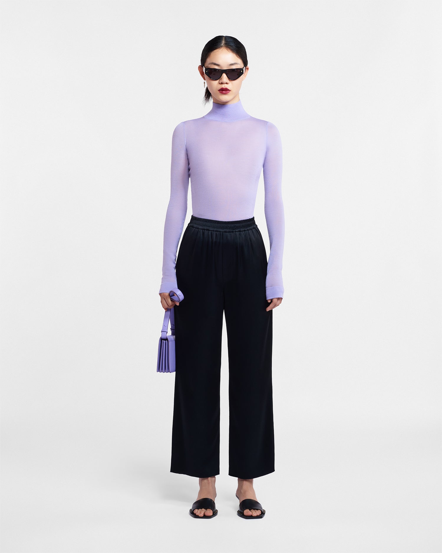 Harri Fine Merino Wool Top | Lilac Pf23