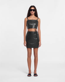 Lonne Saleokobor Alt-Leather Skirt | Black