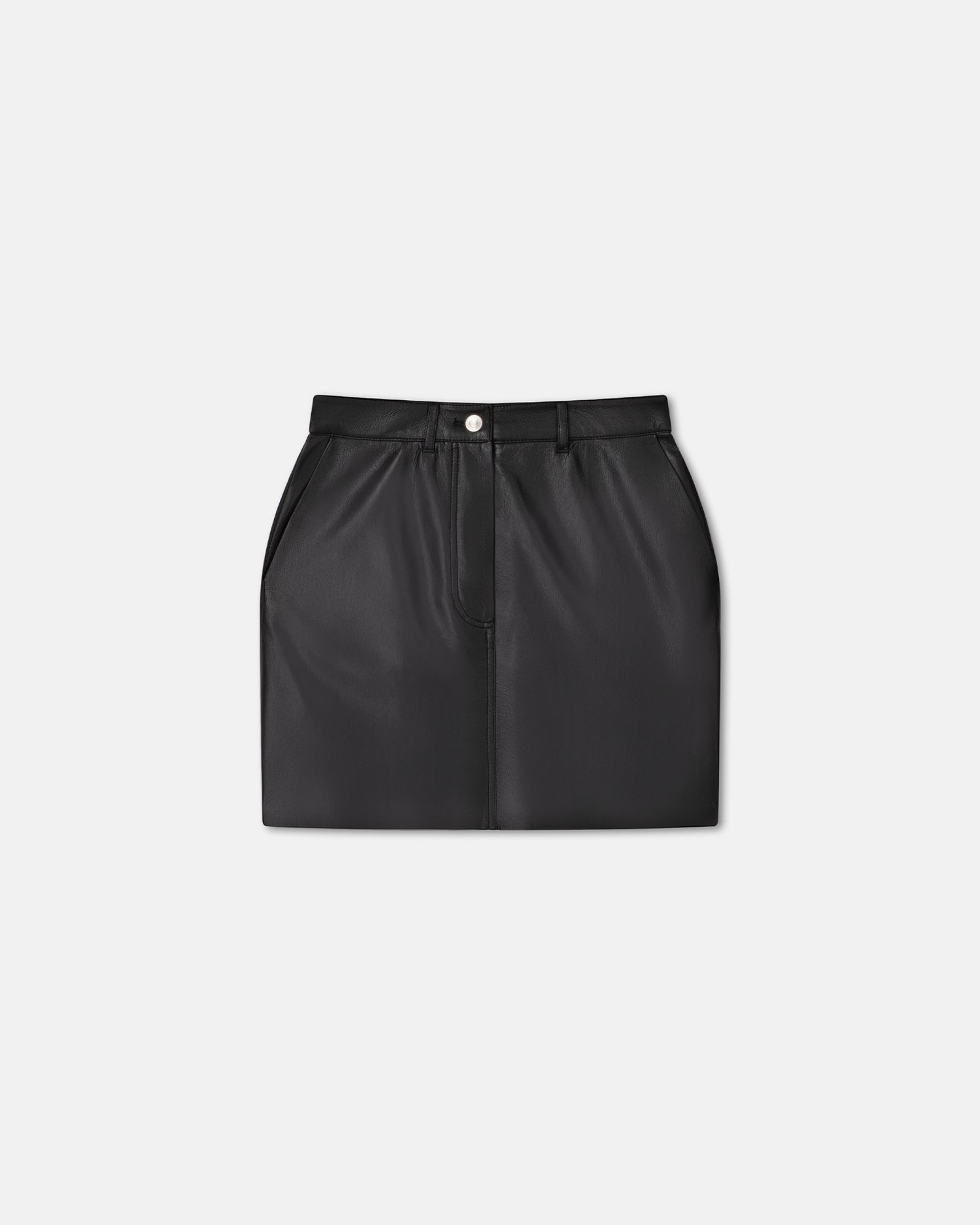 Womens | Miray Okobor Alt-Leather Mini Skirt | Black