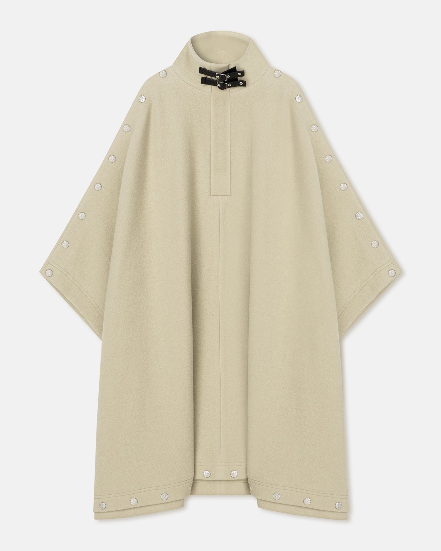 Wita Studded Felted Wool Cape | Oat