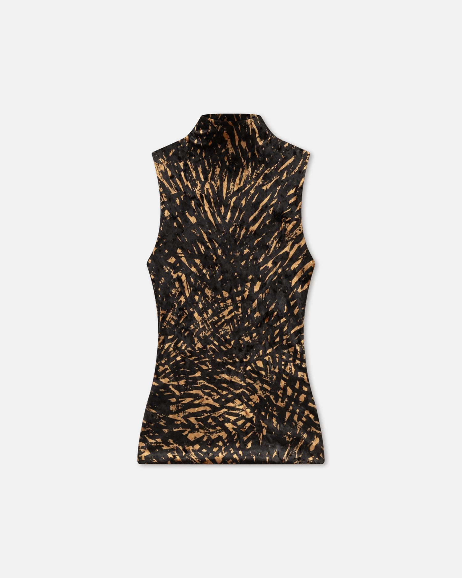 Womens | Annyka Printed Crushed-Velvet Top | Fur Stroke Animal