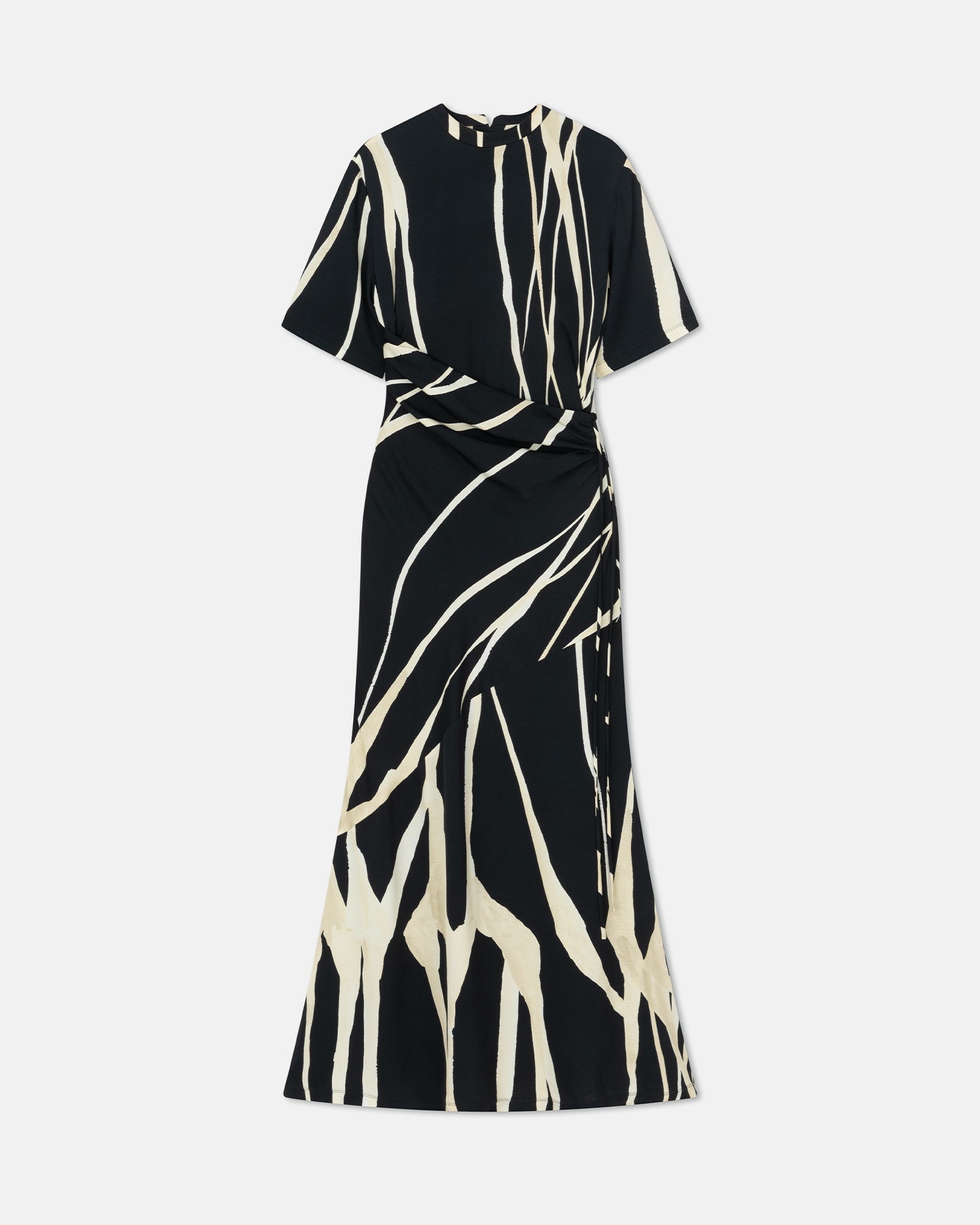 Brantley Printed Georgette Midi Dress | Light Fringe