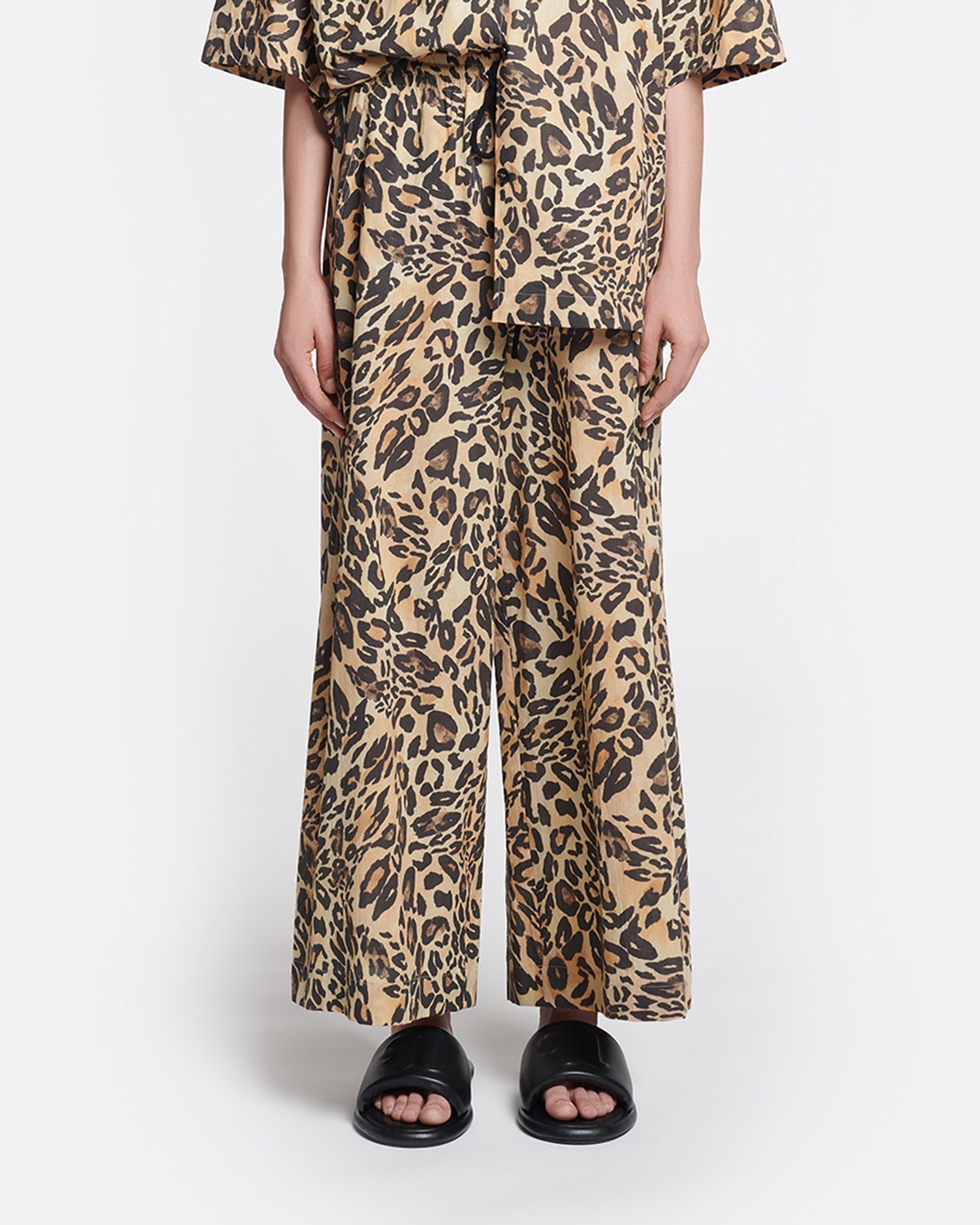 Womens | Kyler Printed Cotton-Voile Pants | Leopard