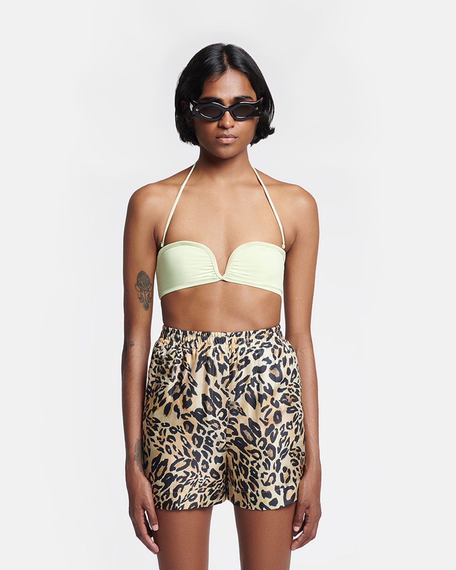 Womens | Exter Printed Twill-Silk Boxer Shorts | Leopard