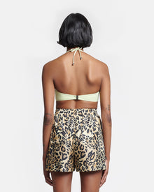 Womens | Exter Printed Twill-Silk Boxer Shorts | Leopard