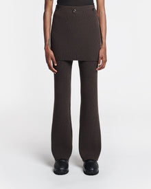 Womens | Basy Compact Merino Wool Pants | Coffee