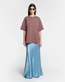 Womens | Fea Crinkled-Satin Long Skirt | Aqua