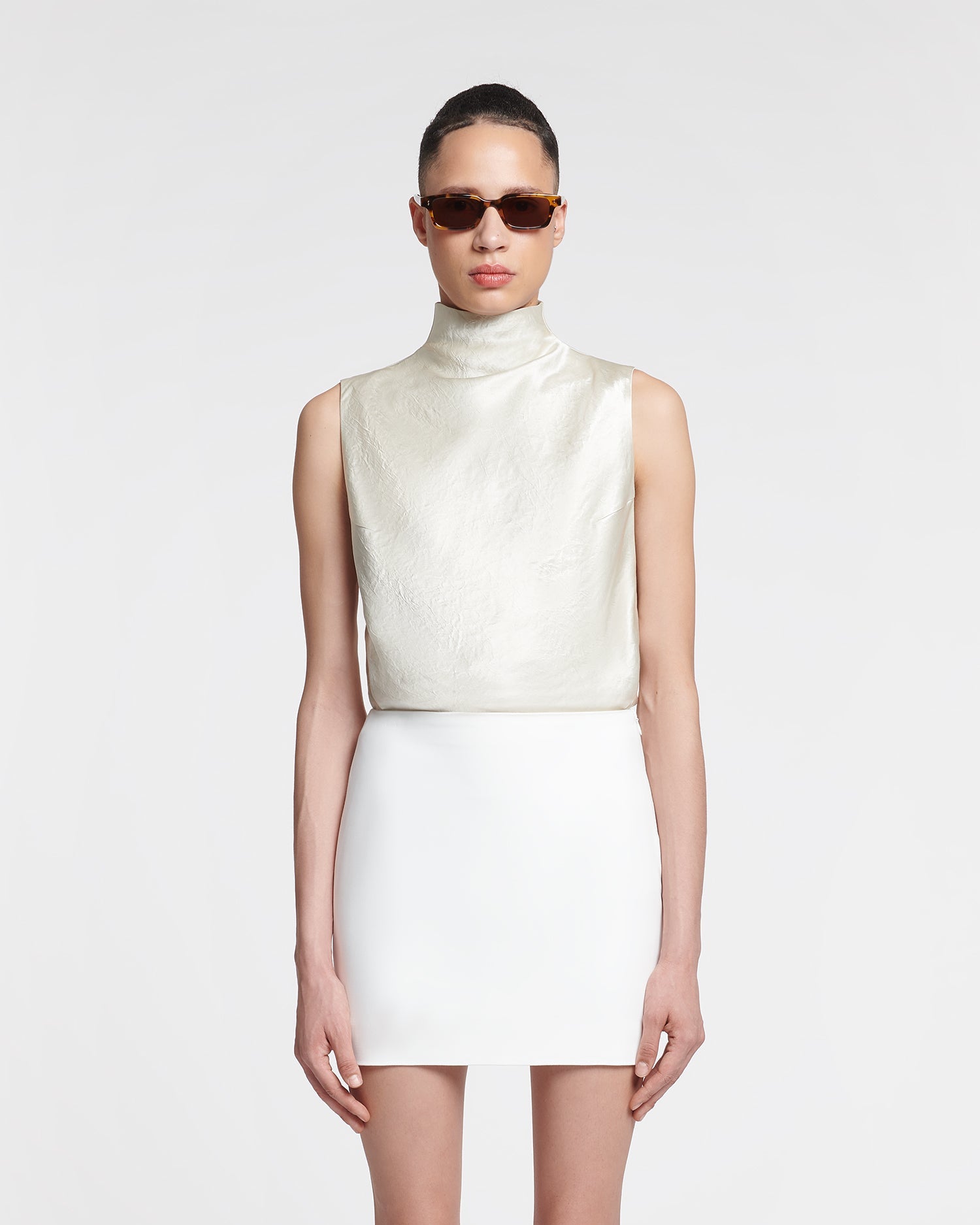 Womens | Briel Tailored Mini Skirt | Off White