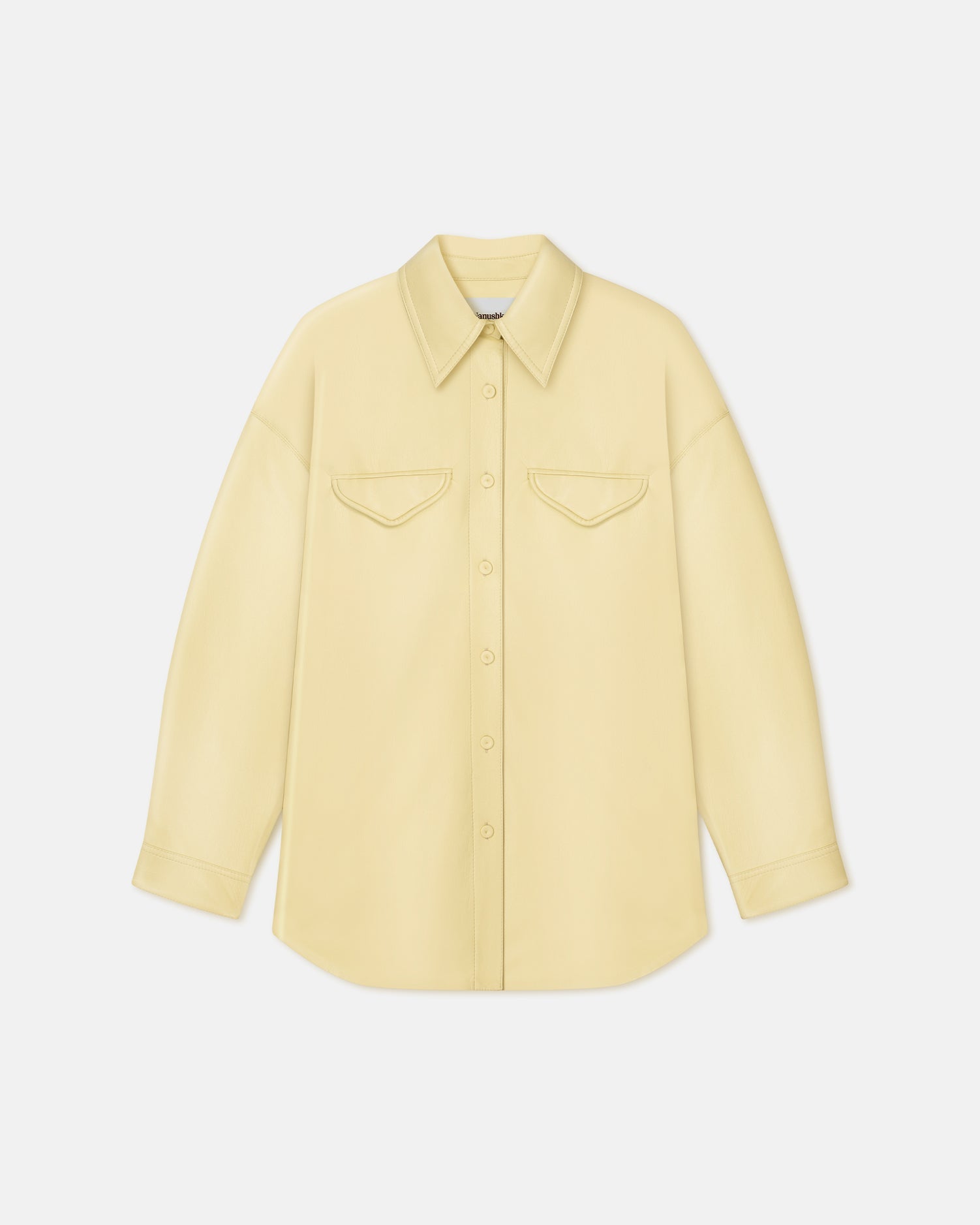 Womens | Kaysa Okobor Alt-Leather Shirt | Lemongrass