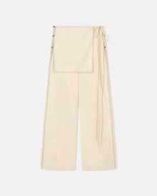 Womens | Evea Glass Poplin Pants | Oat