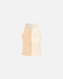 Womens | Teza Alt-Leather Top | Eggshell/Vanilla