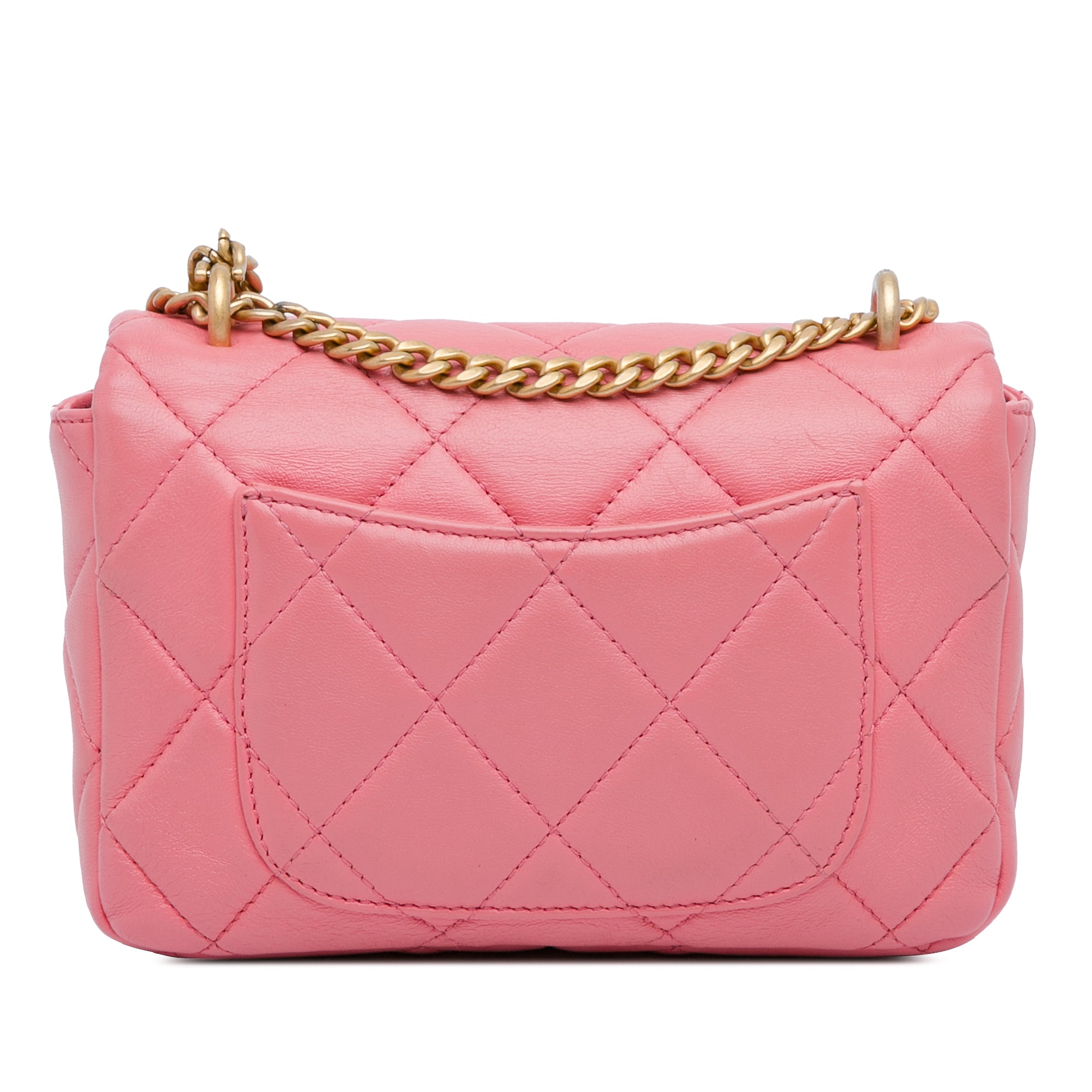 Chanel | Pre-Owned Mini Lambskin Pending CC Flap | Pink