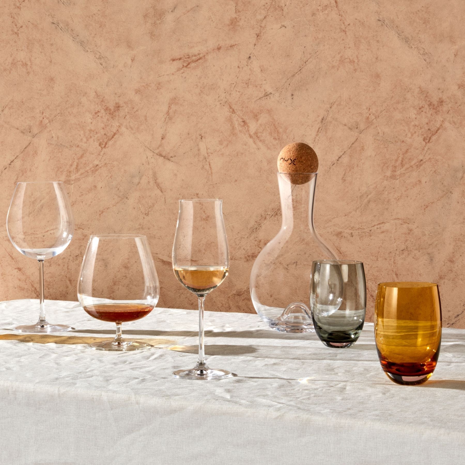 Vintage Rose Wine Glasses | Clear Crystal | Set of 2