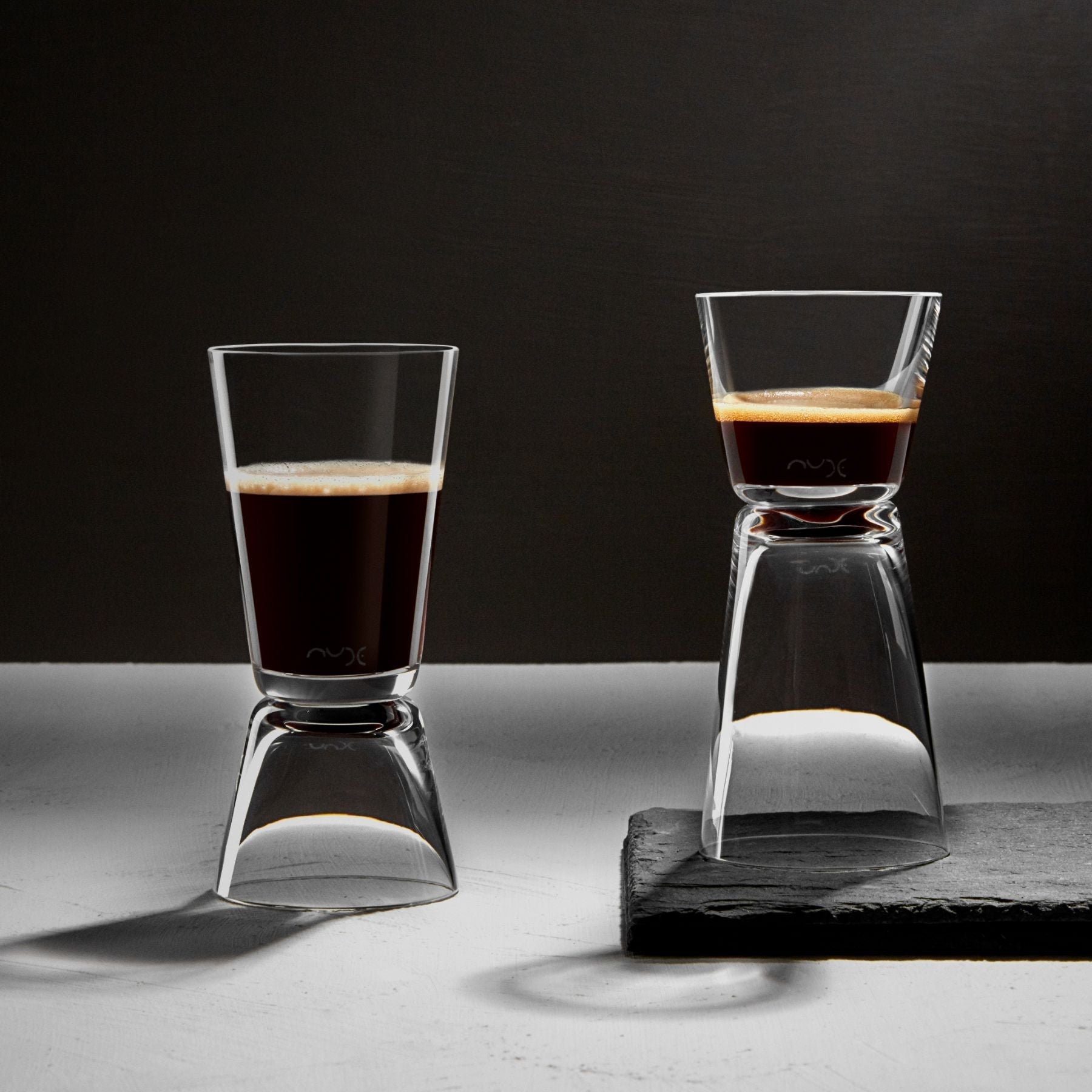 Dual Espresso Glasses | Clear Crystal | Set of 2