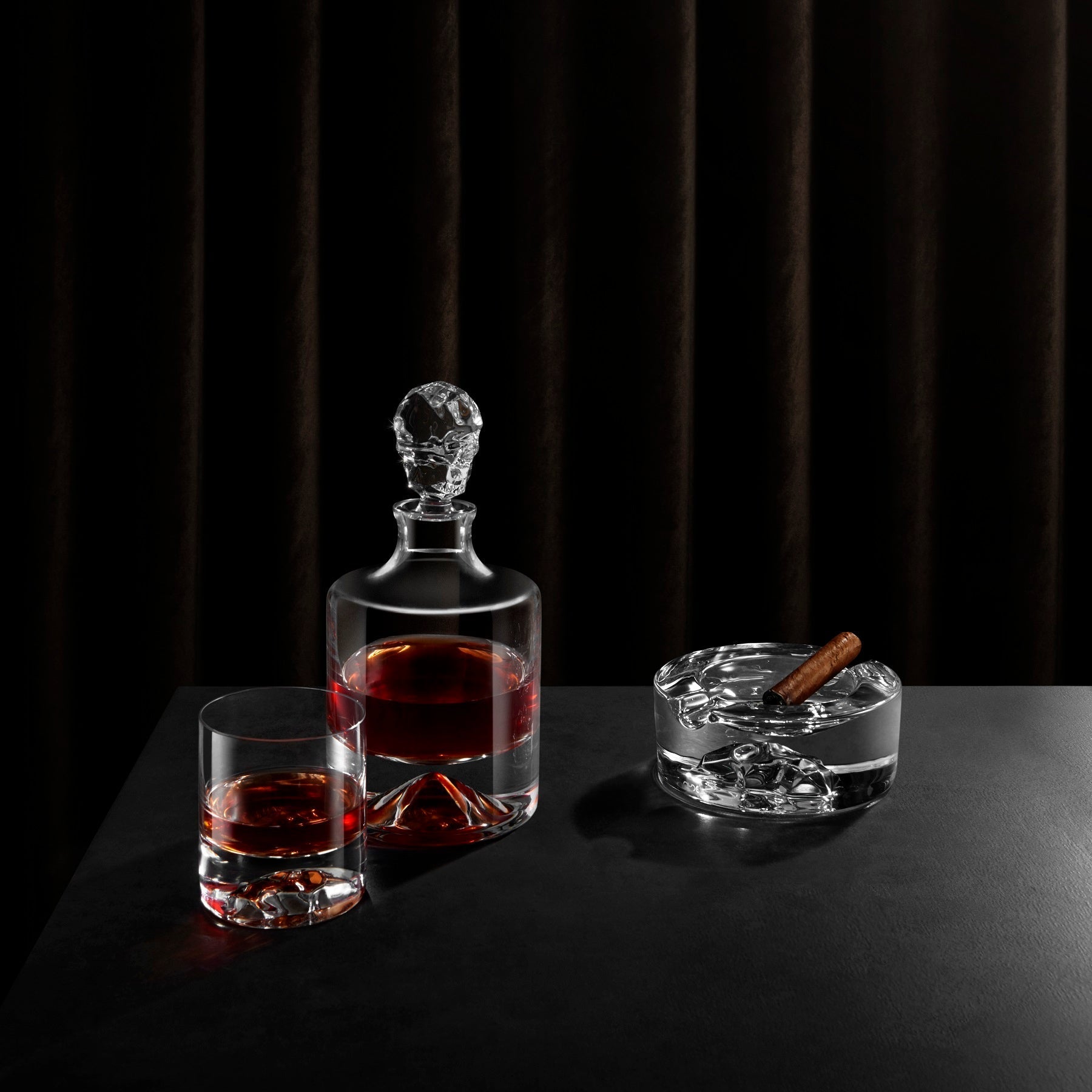 Shade Cigar Ashtray | Clear Crystal