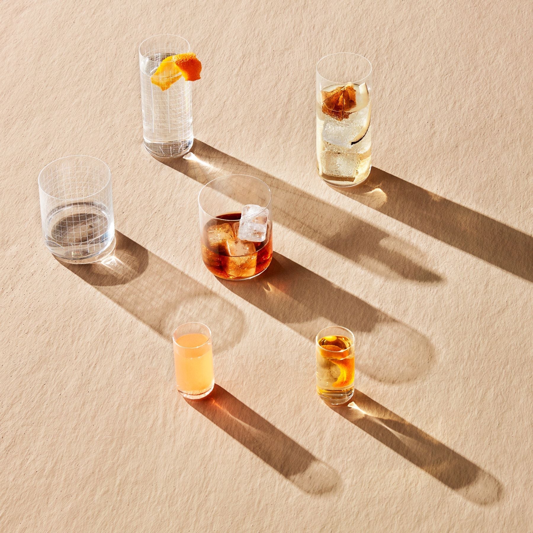 Finesse Grid Whisky Dof Glasses | Clear Crystal | Set of 4