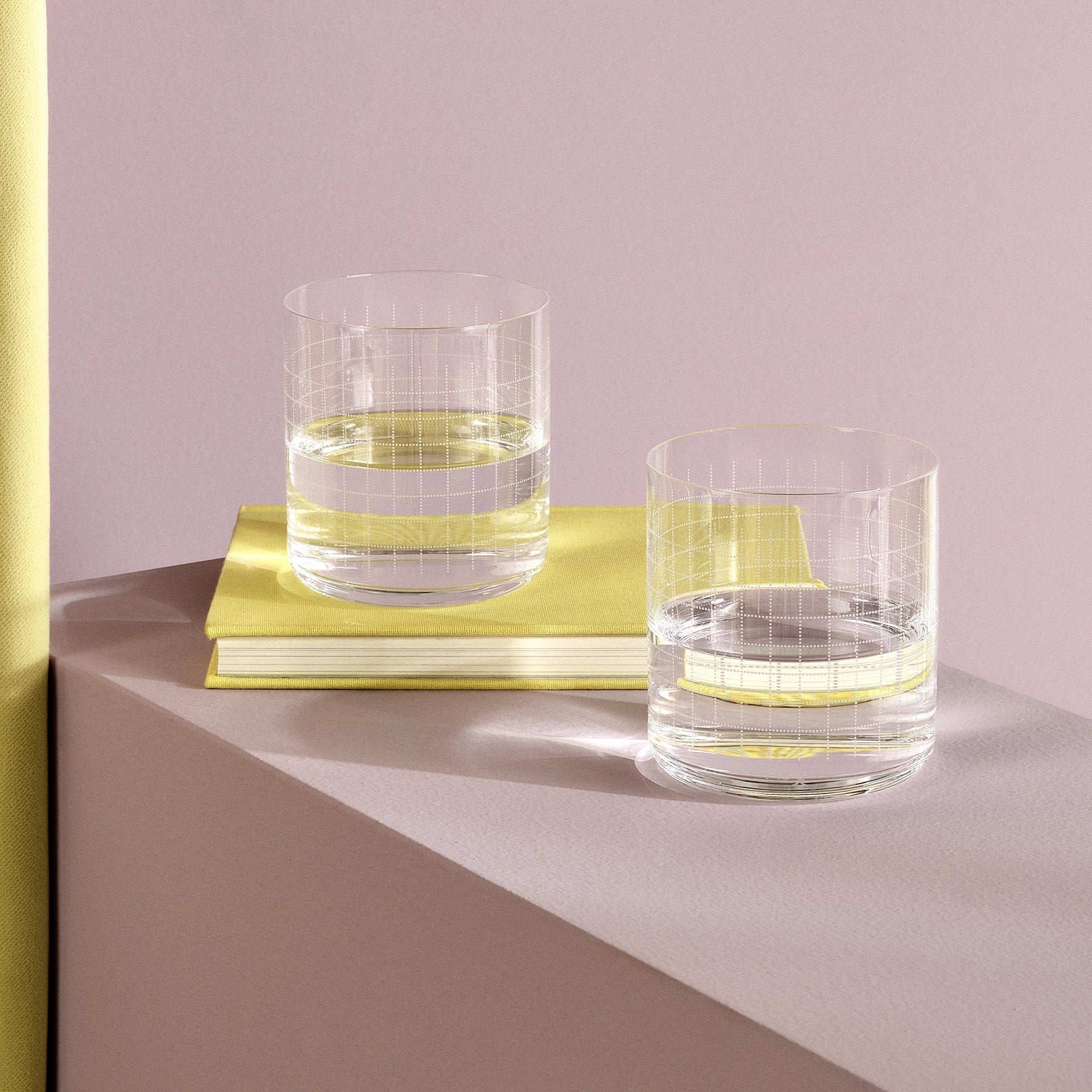 Finesse Grid Whisky Dof Glasses | Clear Crystal | Set of 4
