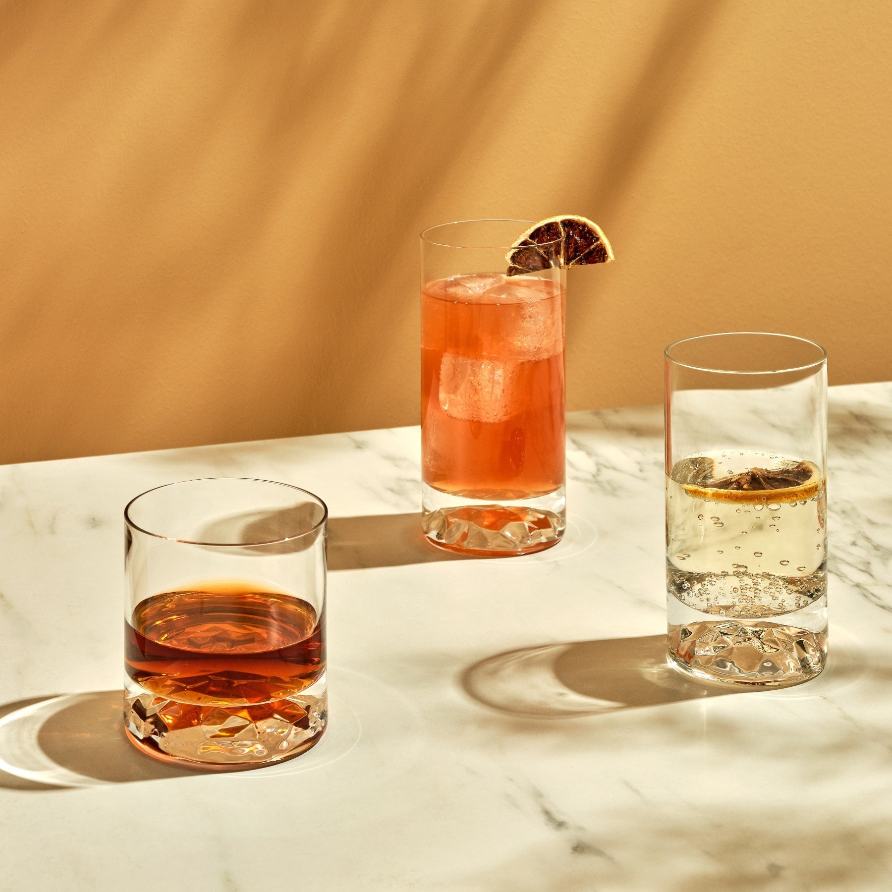 Club High Ball Glasses - Medium | Clear Crystal | Set of 4