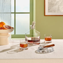 Alba Whisky Bottle - Short | Clear Crystal/Marble