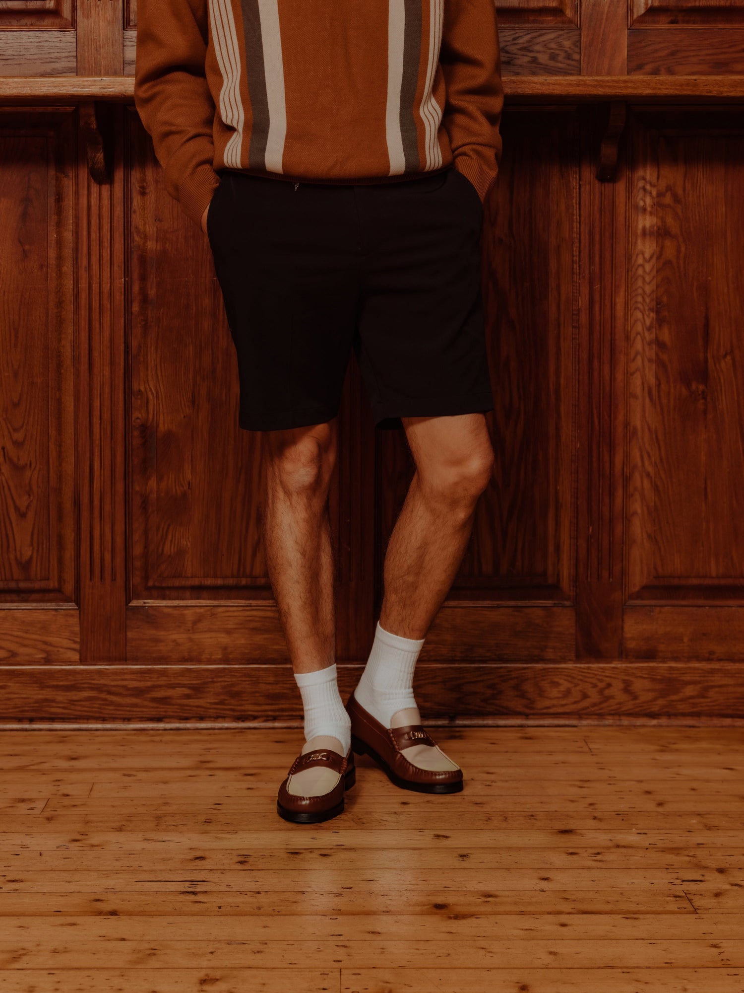 Mens | Roma Leather Loafer | Chestnut/Cream
