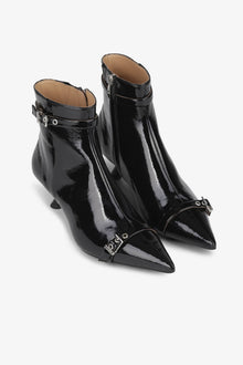 Naplack Kitten Heel Boots | Black