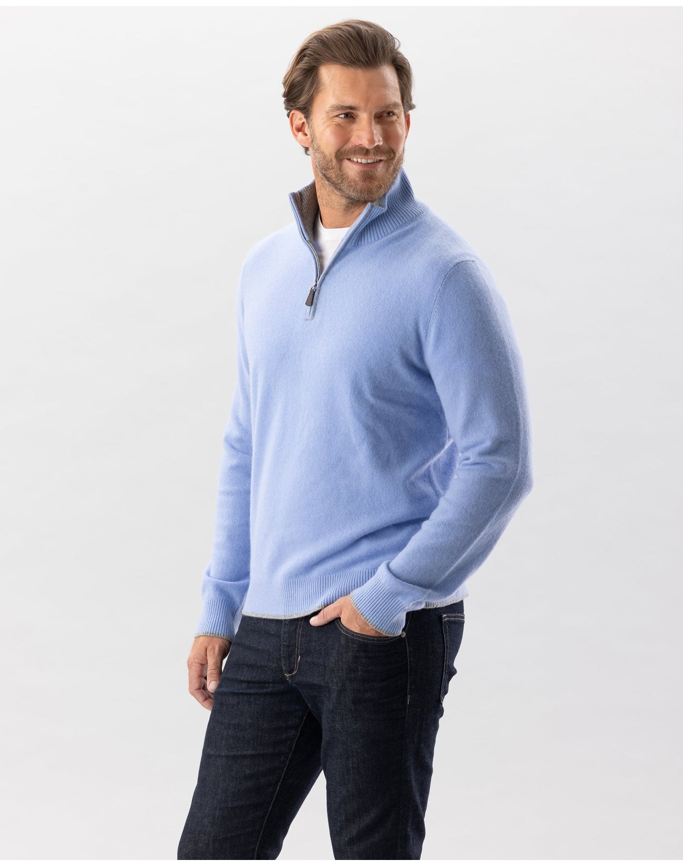 Nomad1942 | Men | Broadway Sweater | Ice Blue