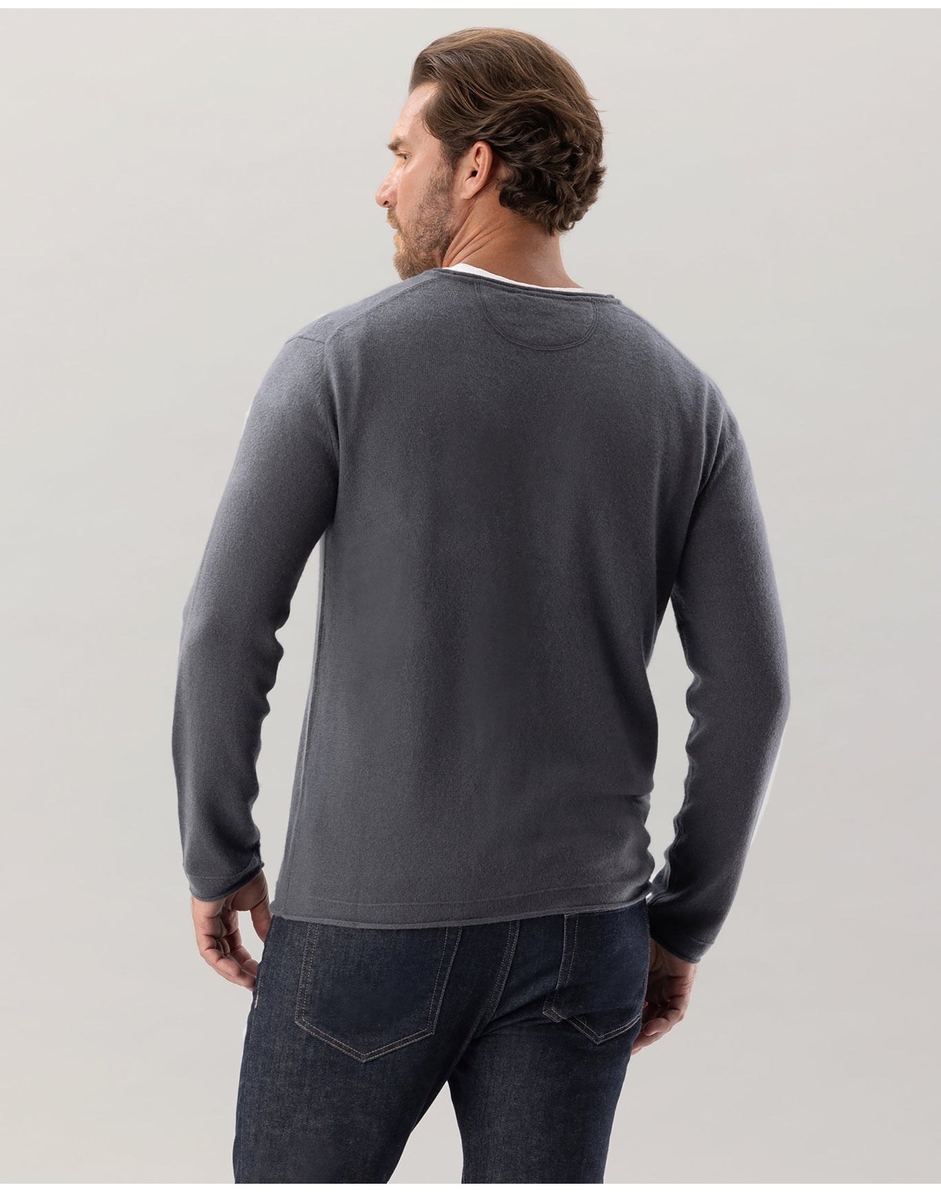 Nomad1942 | Men | Men's Crewneck Sweater - Jewel Tones | Asphalt