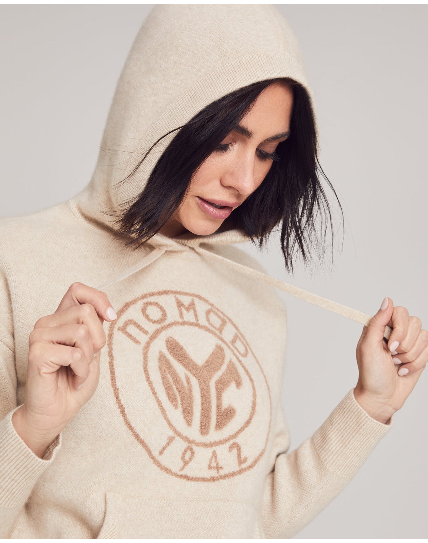 Nomad1942 | Women | Ellis Thick Cashmere Hoodie | Sand