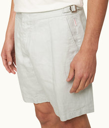 Norwich Linen Tailored Fit Linen Shorts | White Jade