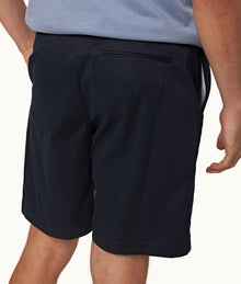 Norwich Silk Tailored Fit Cotton-Silk Shorts | Night Iris