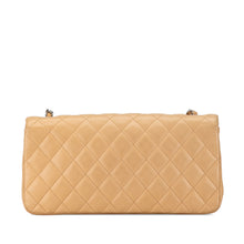 Chanel | Pre-Owned CC Lambskin East West Single Flap | Brown/Beige