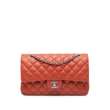 Chanel | Pre-Owned Medium Classic Caviar Double Flap | Orange/Dark Orange