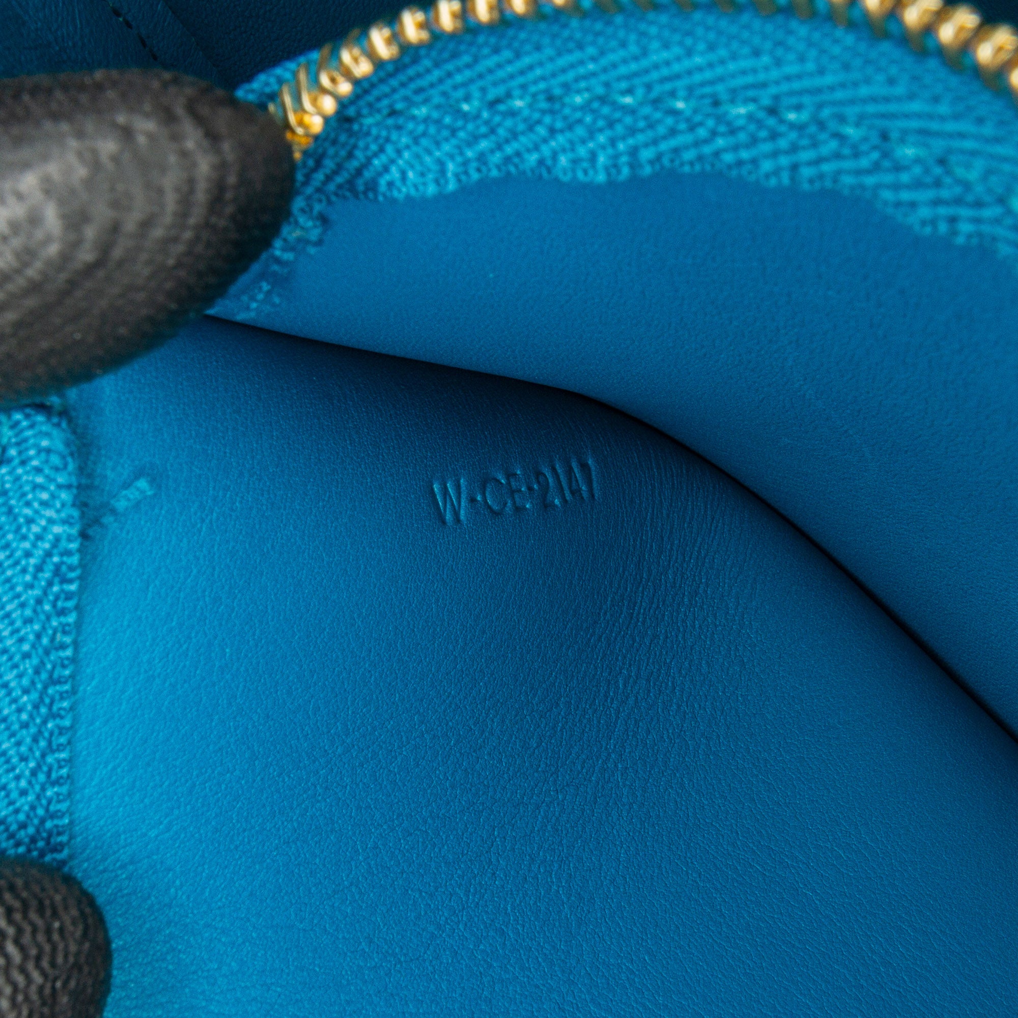 Celine | Pre-Owned Leather Frame Shoulder Bag | Black/Blue