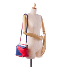 Loewe | Pre-Owned Small Bicolor Calfskin Puzzle Satchel | Red