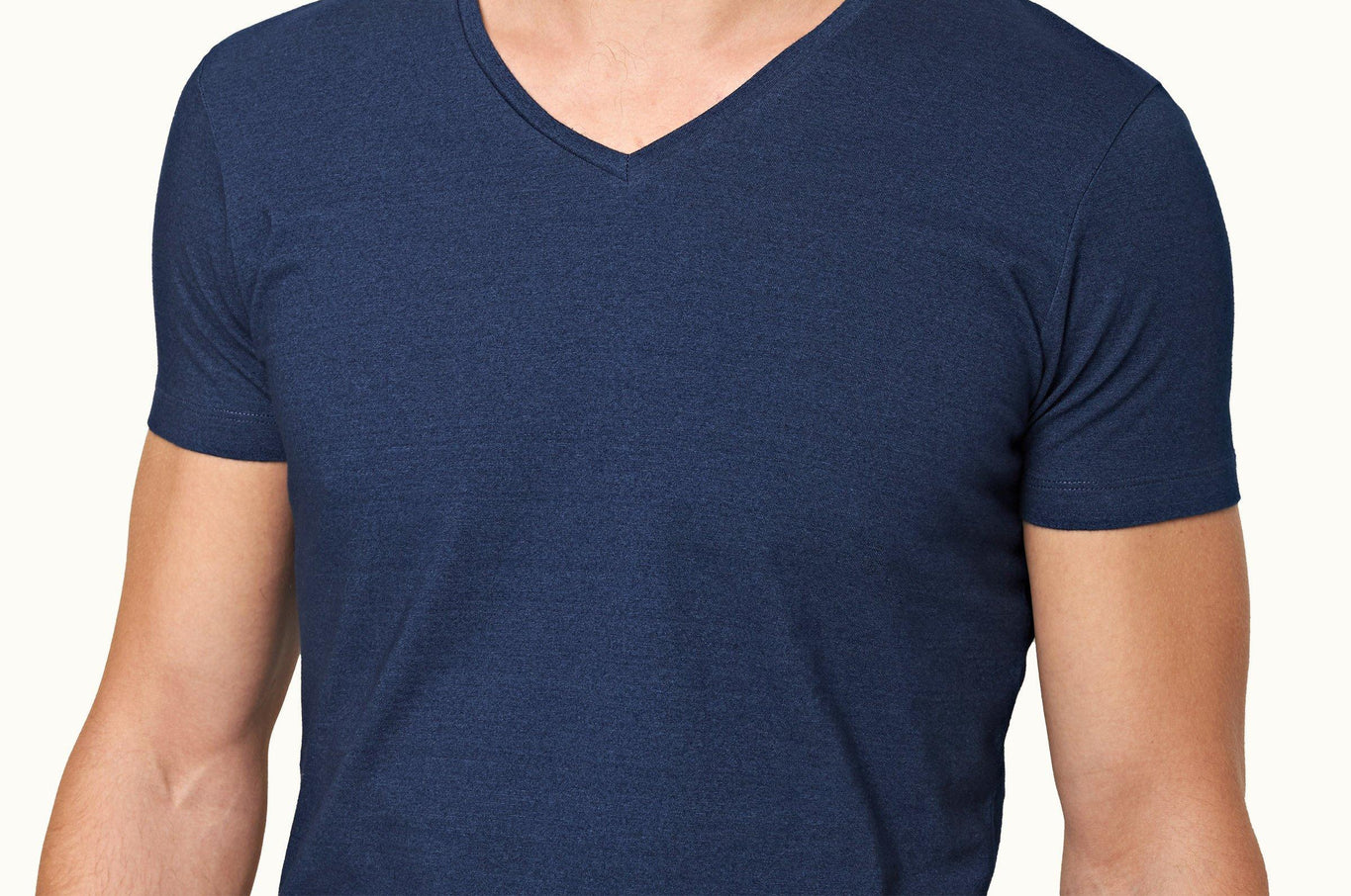OB-V Denim Tailored Fit V-Neck T-Shirt | Denim Pigment