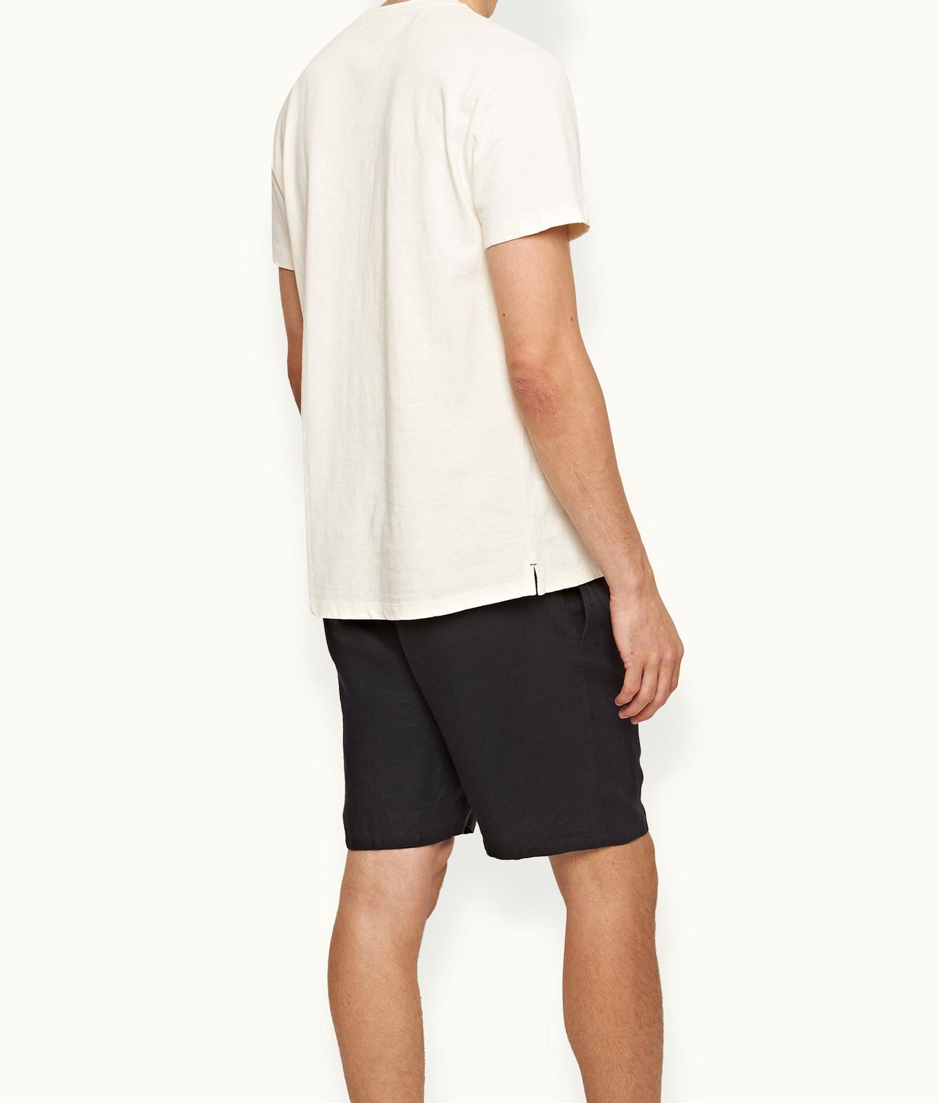 OB Classic Tee Blossom Logo Design Classic Fit Cotton T-Shirt | White Sand/Night Iris