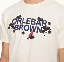 OB Classic Tee Blossom Logo Design Classic Fit Cotton T-Shirt | White Sand/Night Iris