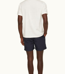 OB Standard Classic Fit Stripe Neckline T-Shirt | White Sand