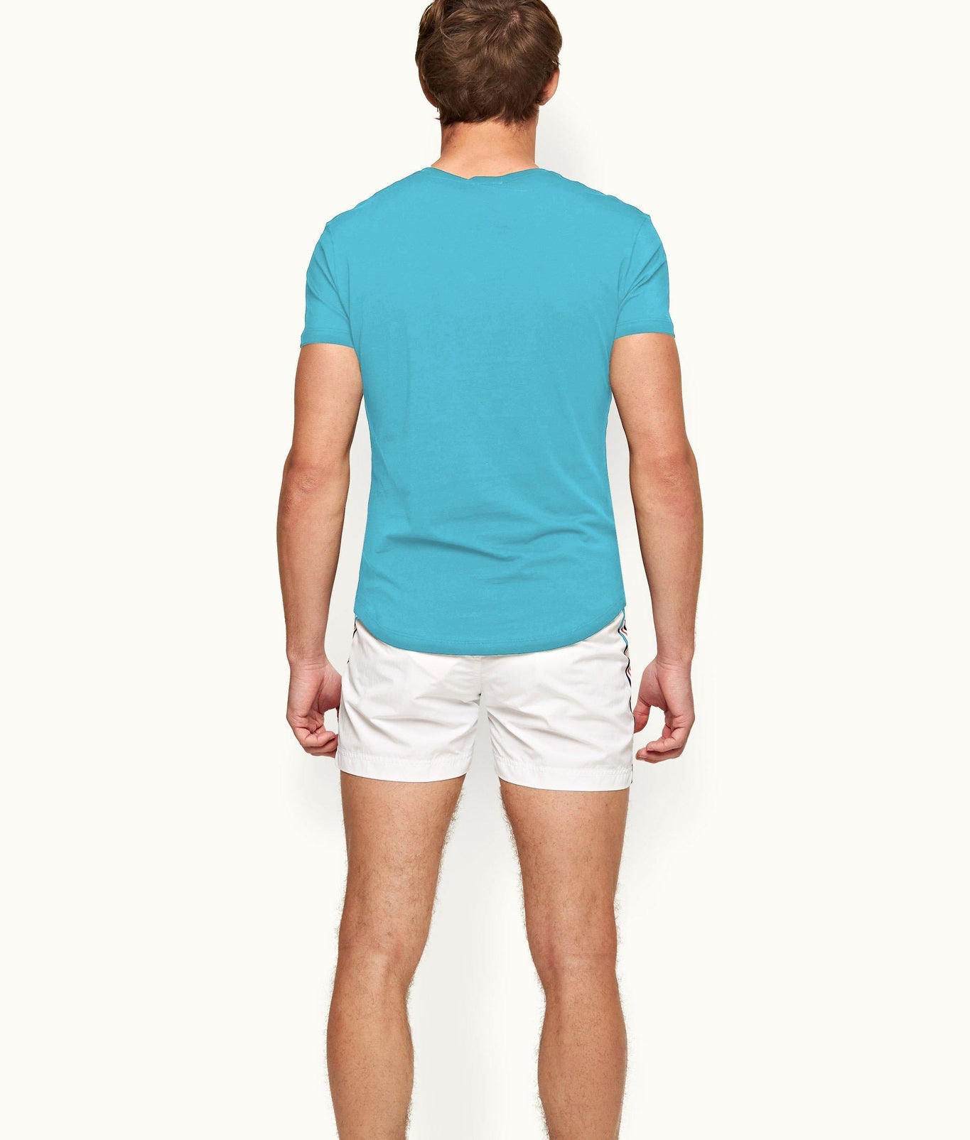 OB Tailored Fit V-Neck T-Shirt | Aqua Blue